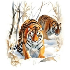 Obraz premium tiger in the woods
