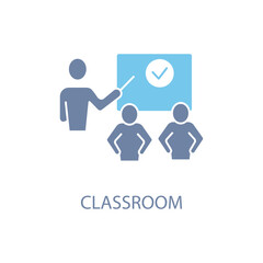 Classroom concept line icon. Simple element illustration.Classroom concept outline symbol design.