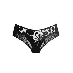 vector image of black panties motif