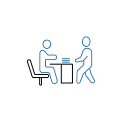 Freelancer Self-Employed concept line icon. Simple element illustration. Freelancer Self-Employed concept outline symbol design.