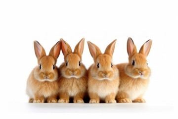 Fototapeta premium rabbits isolated on white