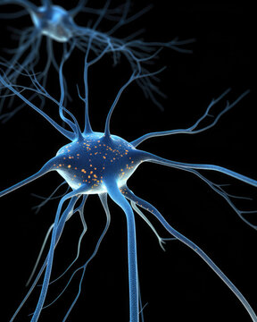 3d rendered illustration of a neuron. 