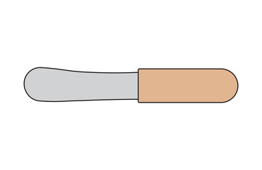 Kids drawing Cartoon Vector illustration jam knife Isolated in doodle style