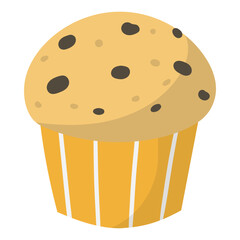 muffin with chocolate cupcake food illustration