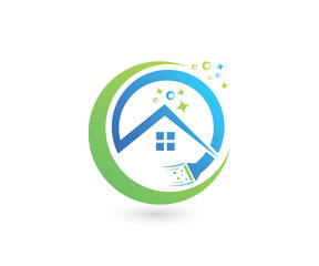 Home Cleaning Logo design template