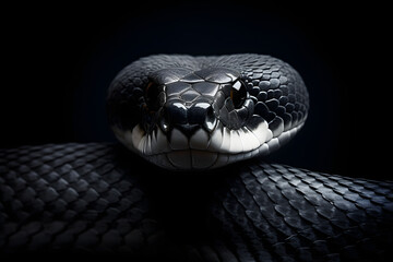 Fototapeta premium Snake in black and white