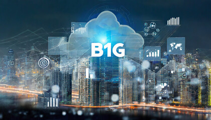 Big data with business analytics.ai calculation processing.