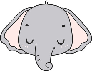 Baby Elephant cartoon doodle
