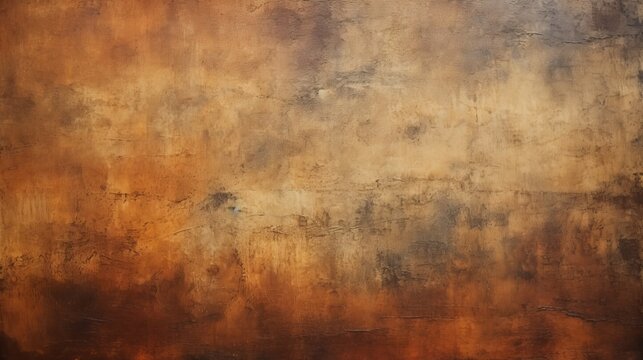 An abstract painting with brown and white colors