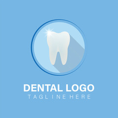 Dental care clinic logo, vector illustration.