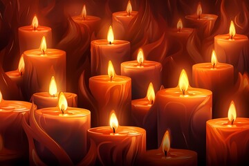 Warm Illumination from Candles - Generative AI