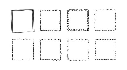 set of hand drawn frames