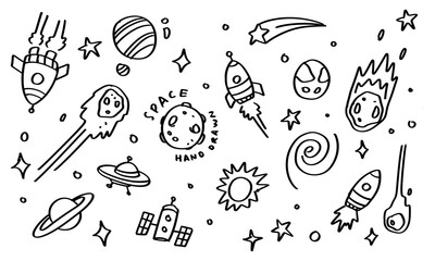 space hand drawn