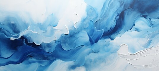 Abstract blue paint background. Generative AI technology.	
