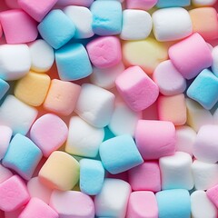 Close-up image of colorful marshmallow,seamless image