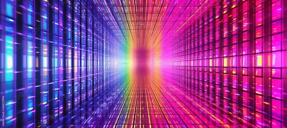 Aufkleber colorful metaverse virtual space technology background. generative ai technology.