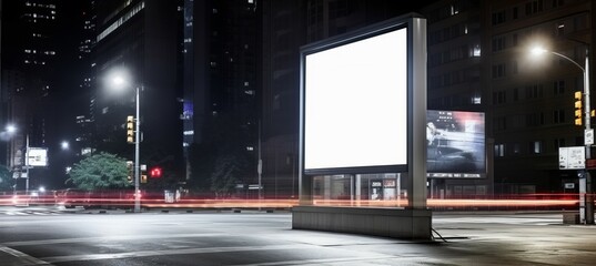 Blank digital billboard. Generative AI technology.