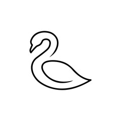 Swan icon logo vector design