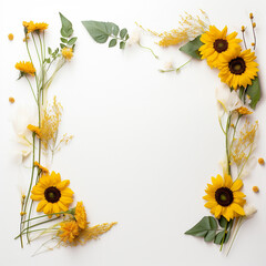 Sunflower border to honor the sunflower's symbolism of love and happiness