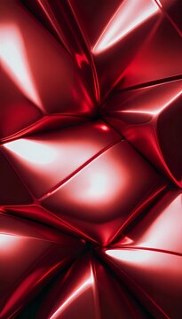Red, chrome, or aluminum shinny metallic surface background text. AI Generated