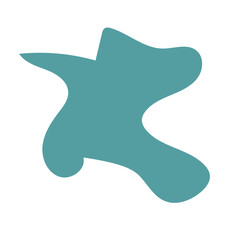 Muted blue abstract shapes vector 