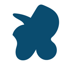 Muted blue abstract shapes vector 