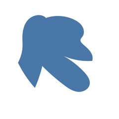 Muted blue abstract shapes vector 