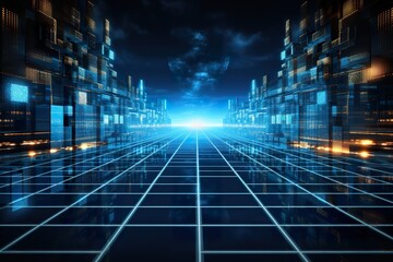 interface the distance computer digital technology background.