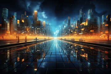 interface the distance computer digital technology background.