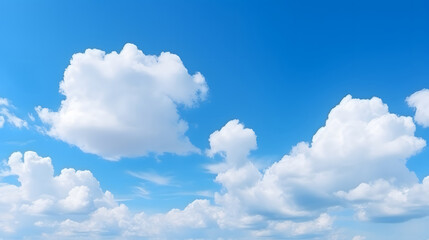 Naklejka na ściany i meble blue sky with clouds, Beatiful sky with comolus clouds
