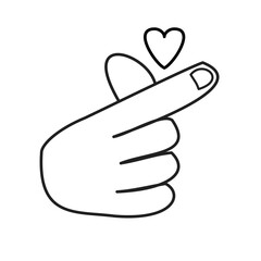 LOVE-SHAPED FINGER ICON