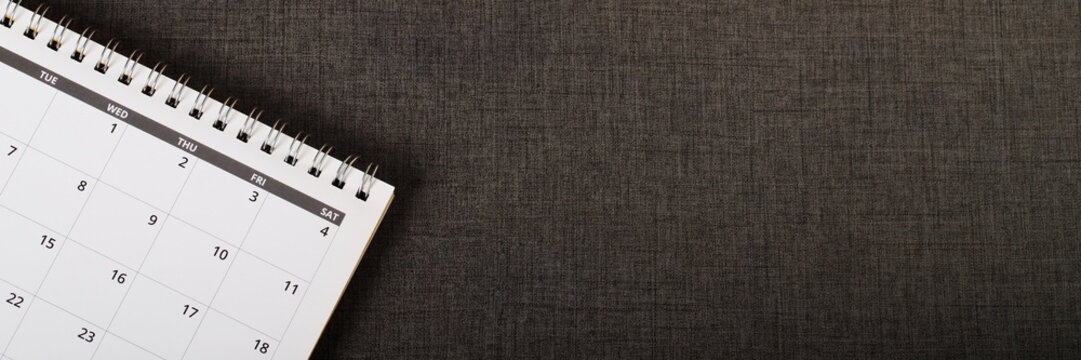 calendar. empty copy space for text. concept for busy timeline organize schedule,appointment and meeting reminder. planning for business meeting or travel holiday planning concept.