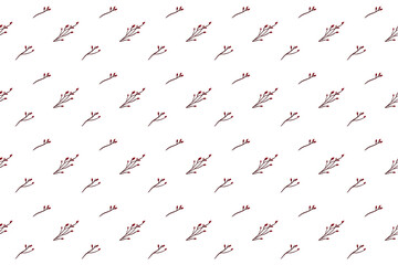 Bouquet of dry branches as seamless pattern background