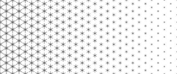 Blended black christmas snow on white for pattern and background, halftone effect, Christmas concept.