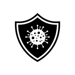 Obraz premium logo design vector abstract modern symbol logo icon virus protection shield