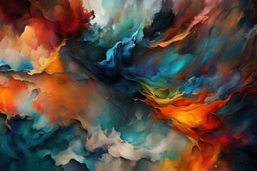 Backgrounds and wallpapers made from abstract paintings combine various hues and textures