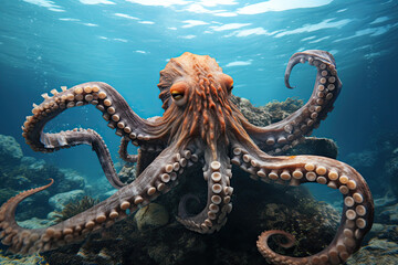 sea octopus under the sea