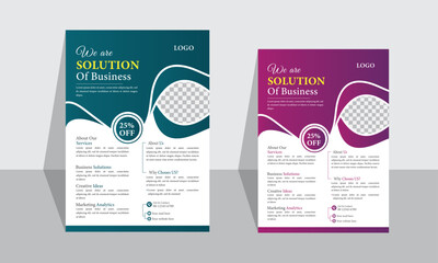 Creative & modern business flyer or poster design template