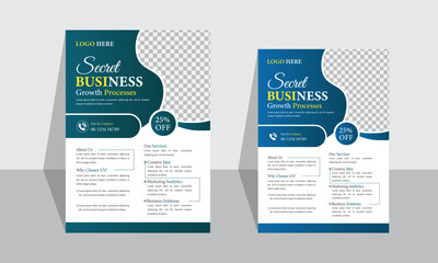 Creative & modern business flyer or poster design template