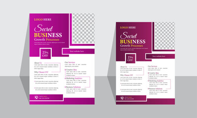 Creative & modern business flyer or poster design template