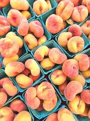 donut peaches at market