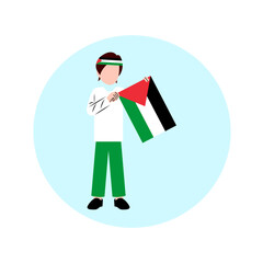 Man Holding Palestine Flag