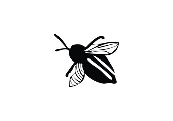 Barbut s Cuckoo Bumblebee minimal style icon illustration