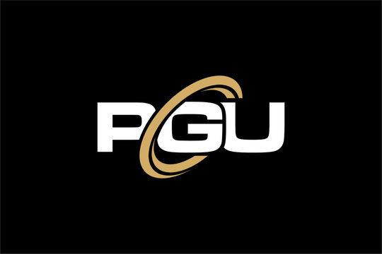 PGU creative letter logo design vector icon illustration