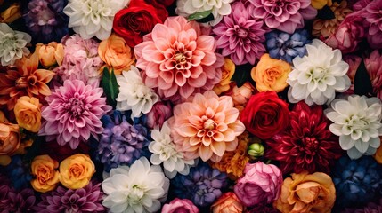 Obraz na płótnie Canvas Free photo Flowers blossom floral bouquet decoration colorful beautiful background garden flowers plant pattern