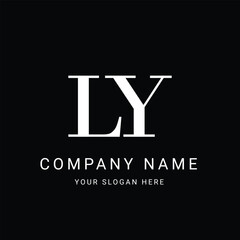 LY Letter Initial Logo Design Template Vector Illustration