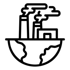 pollution outline icon