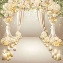 wedding decoration illustration background