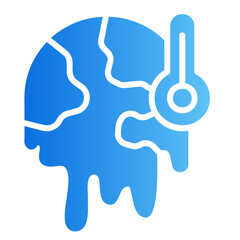 global warming gradient icon