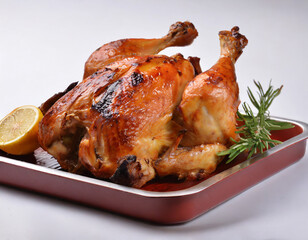 Roast Chicken on a white background